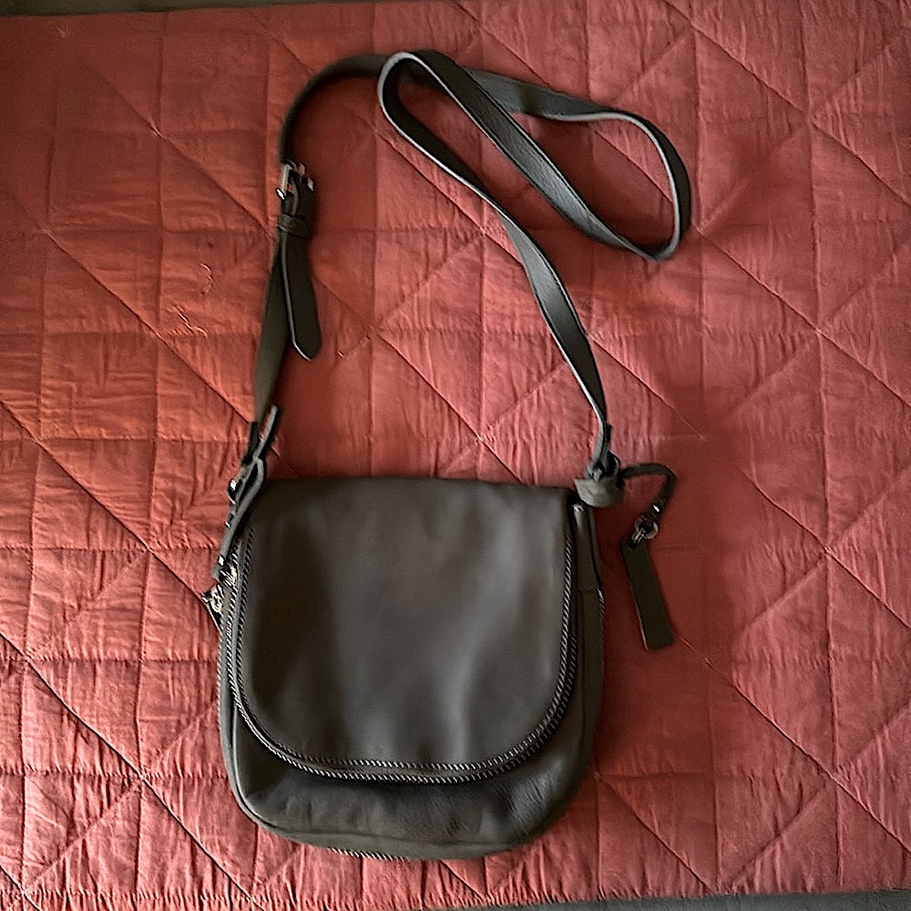 Never worn! Vince Camuto Baily Crossbody bag in gray